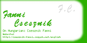 fanni csesznik business card